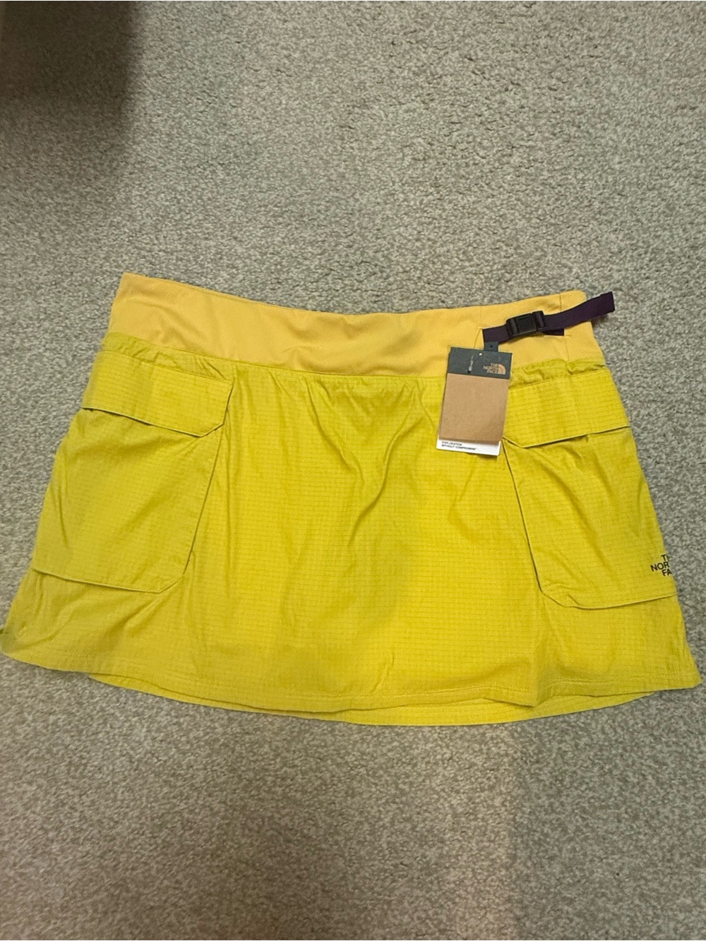 The North Face Women's Bright Yellow Active Mini Skirt with Utility Pockets